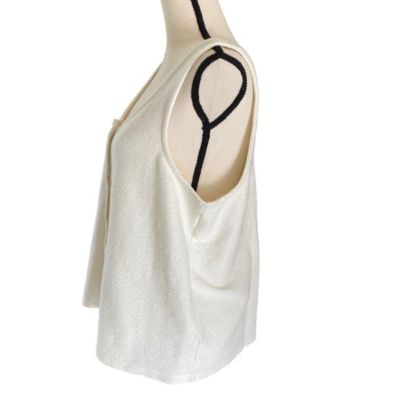 Madewell White Button-Front Tank Top - Picture 5 of 12